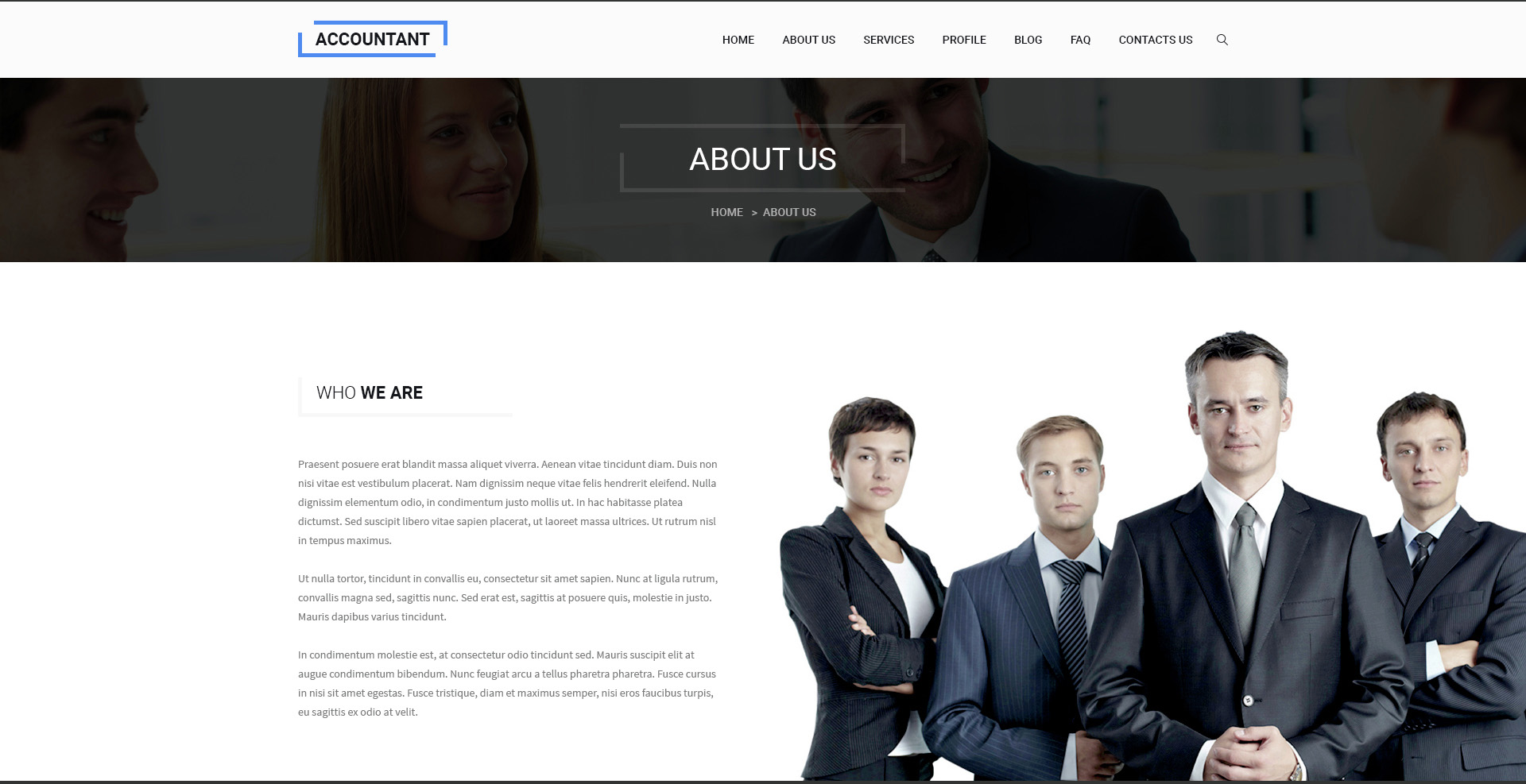 Accountant - Bootstrap PSD Template - psd website templates