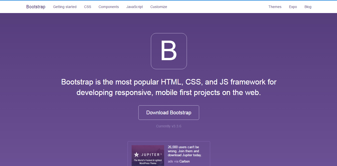 Bootstrap - best wordpress frameworks