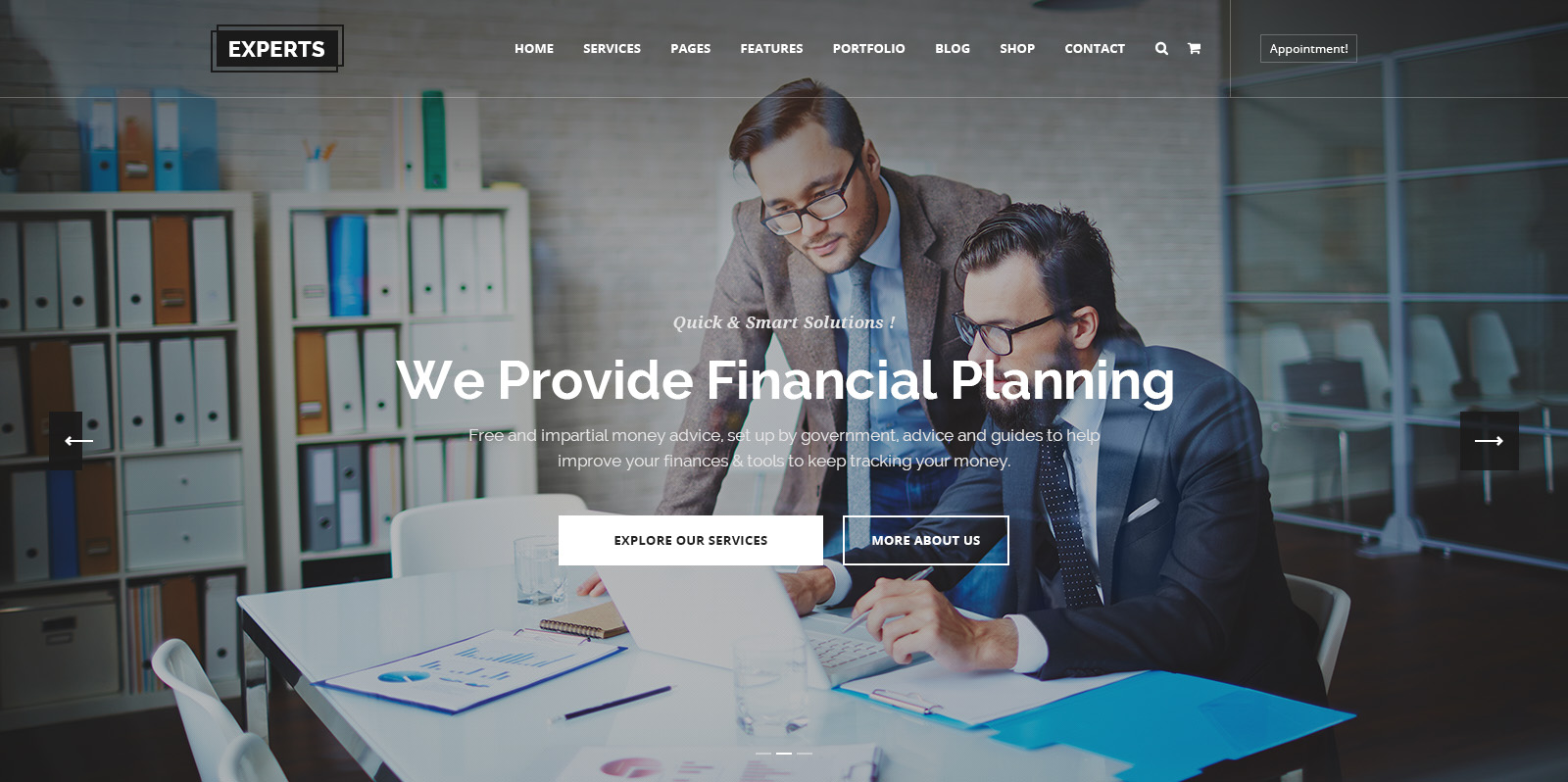 Experts - Business and Finance PSD Template