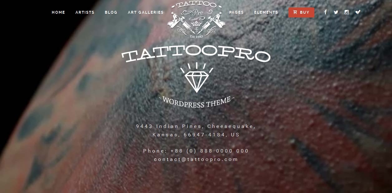 Tattoo Pro - WordPress Art Themes