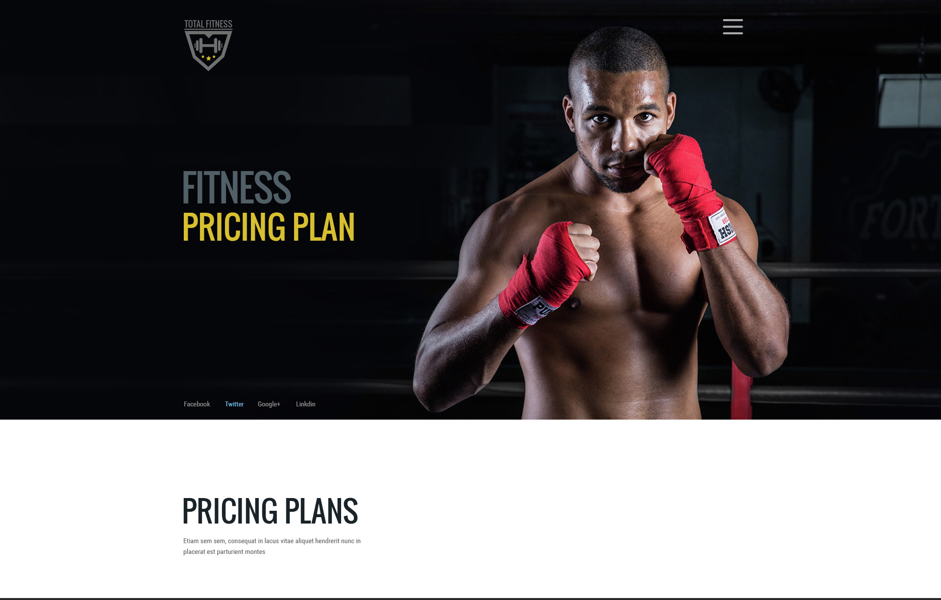 Total Fitness - All in One Fitness PSD Template