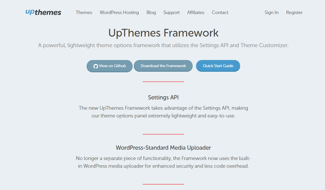 UpThemes Framework