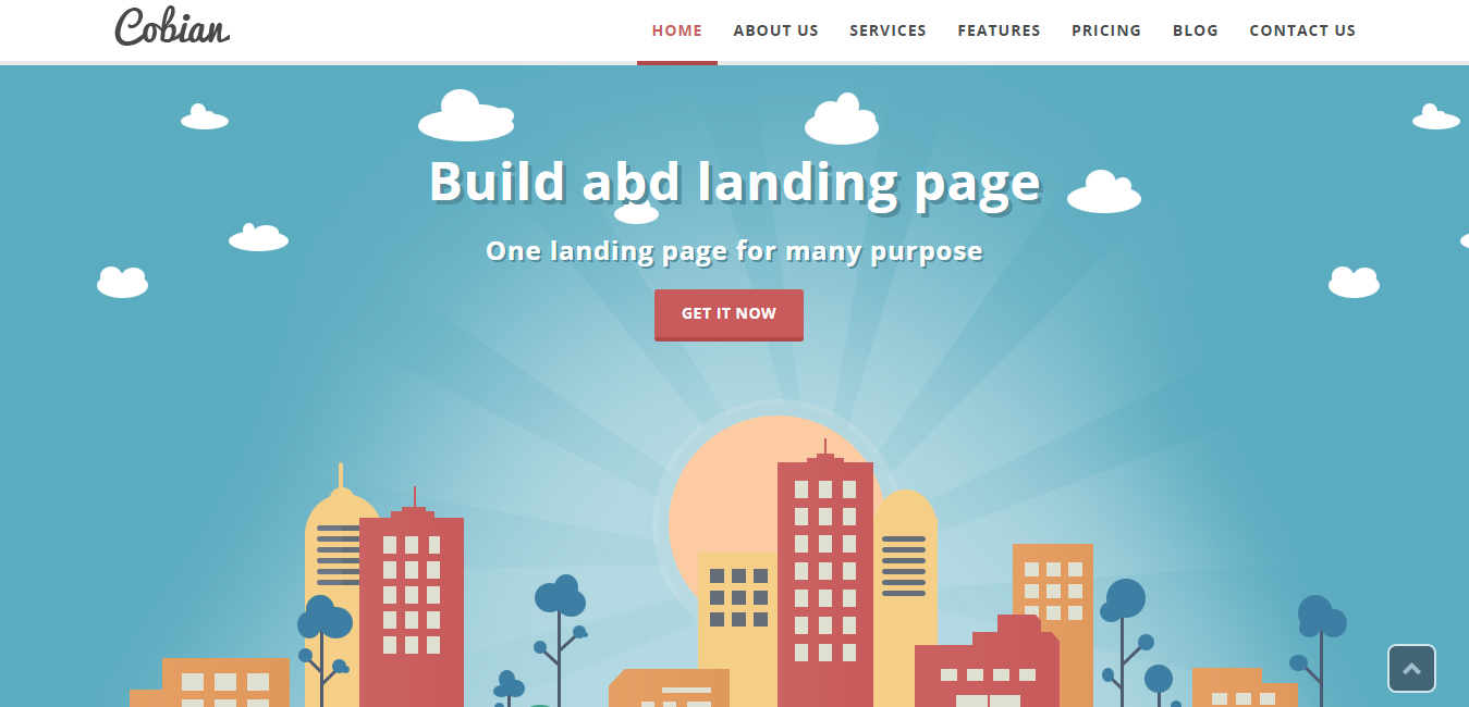 Cobian - Flat Bootstrap Landing WordPress Theme