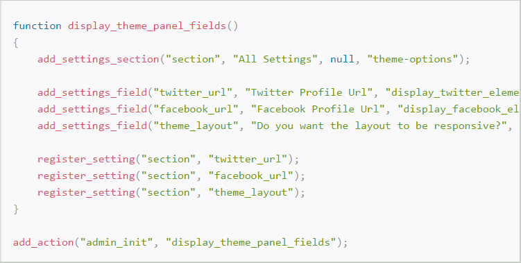 Create a WP Theme Settings Page with the Settings API