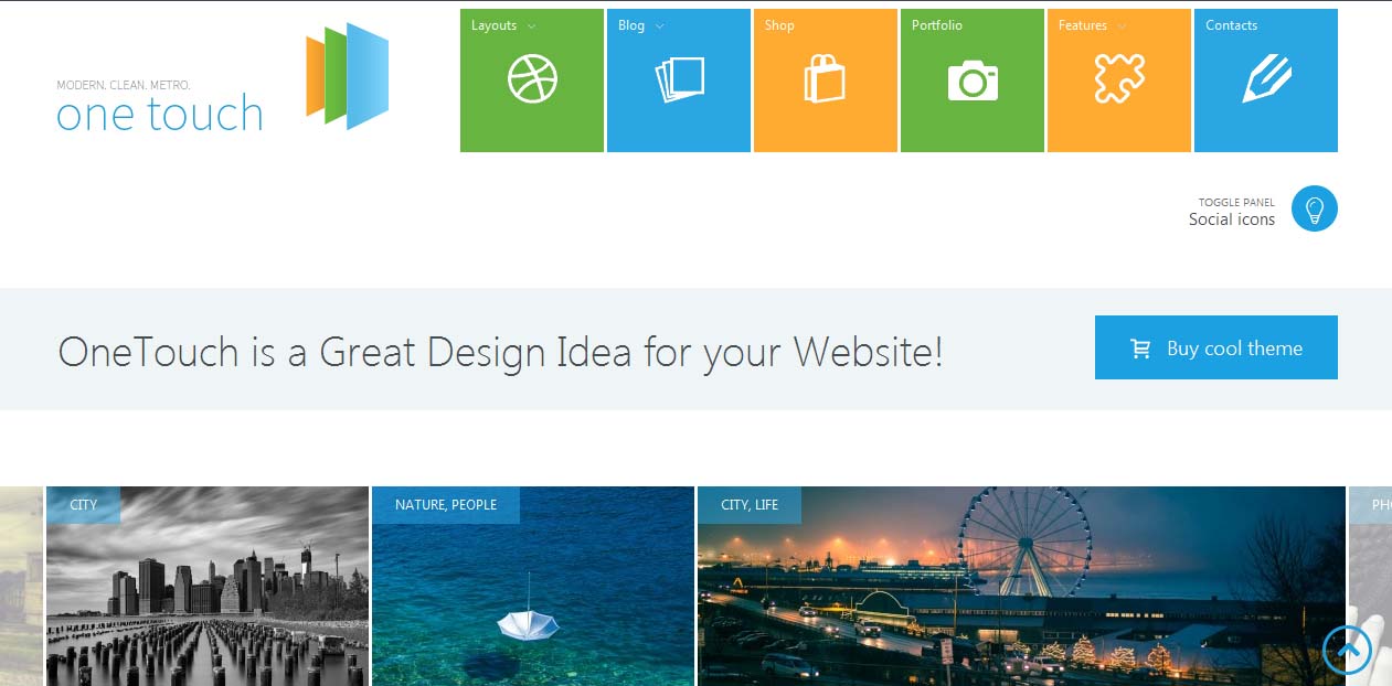 One Touch - WordPress Metro Style Themes