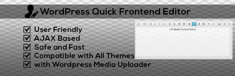 WP Quick FrontEnd Editor