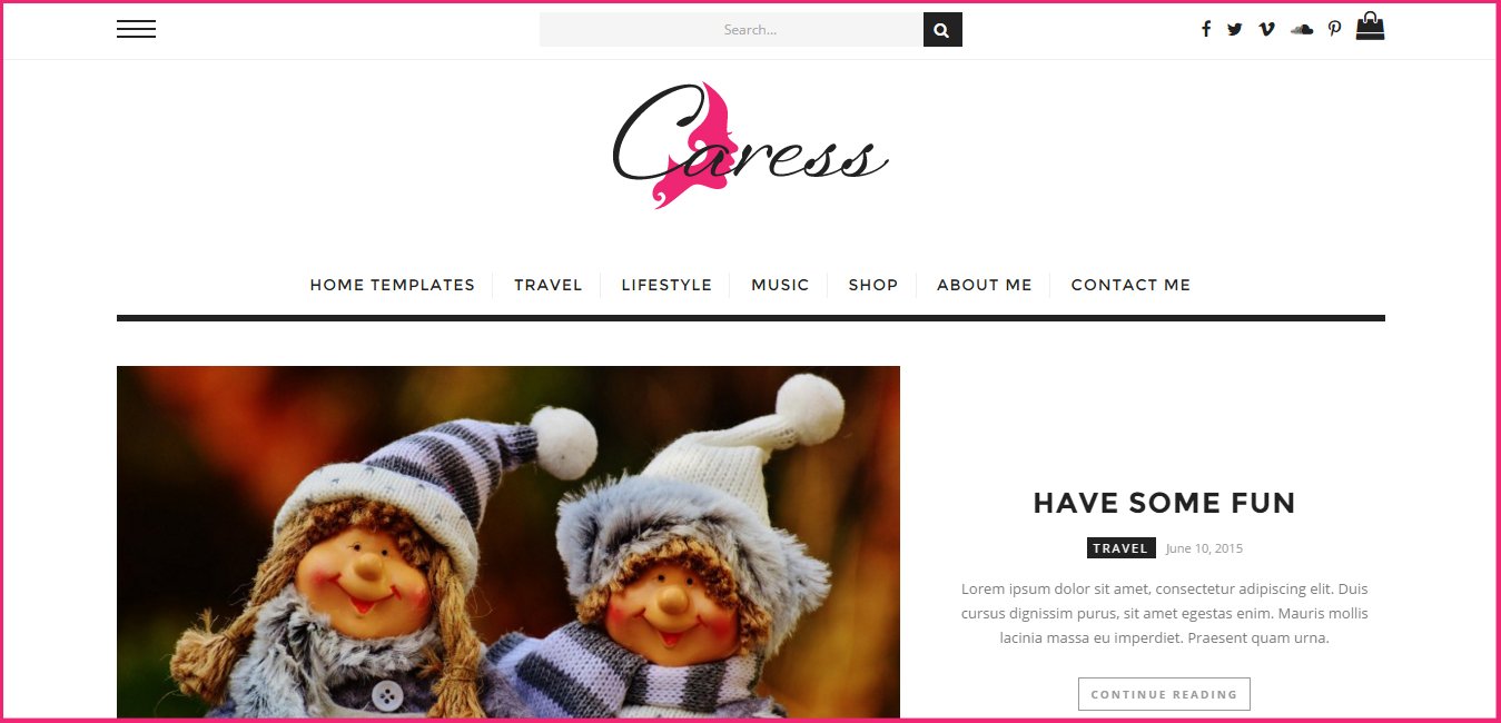 Caress - Comprehensive WordPress Blog Theme