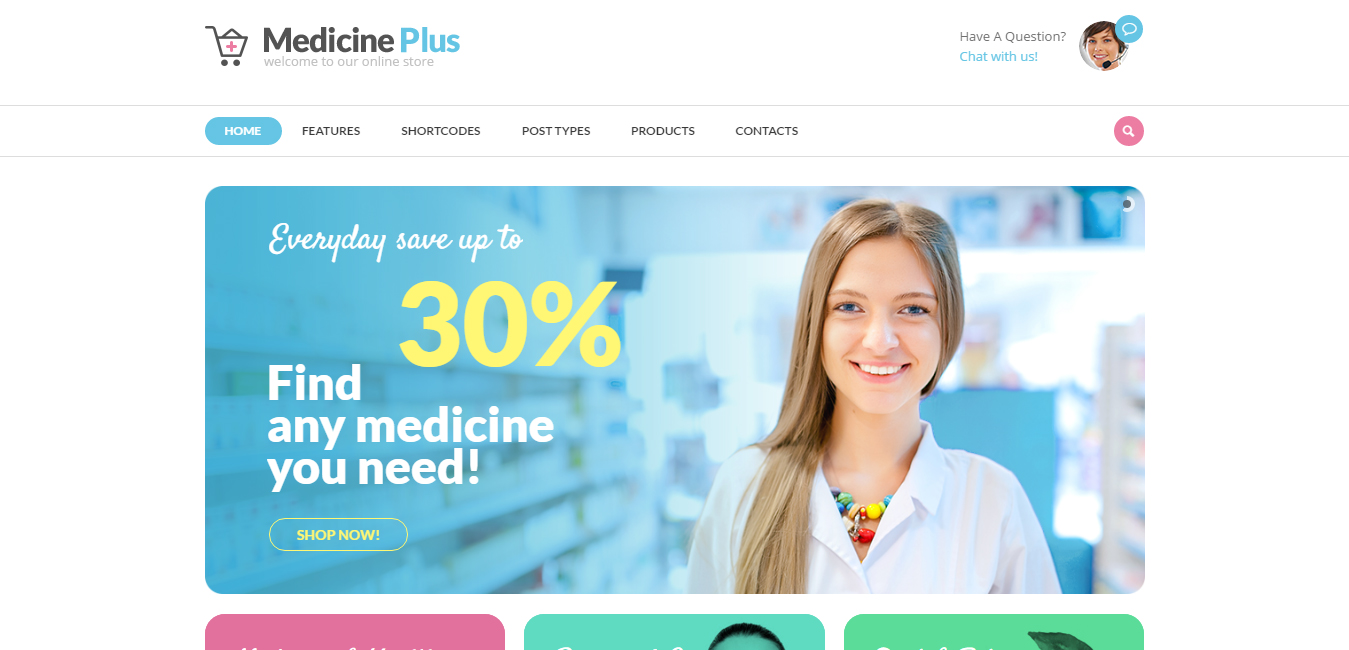 Medicine Plus - Medical Pharmacy & Drugstore Theme