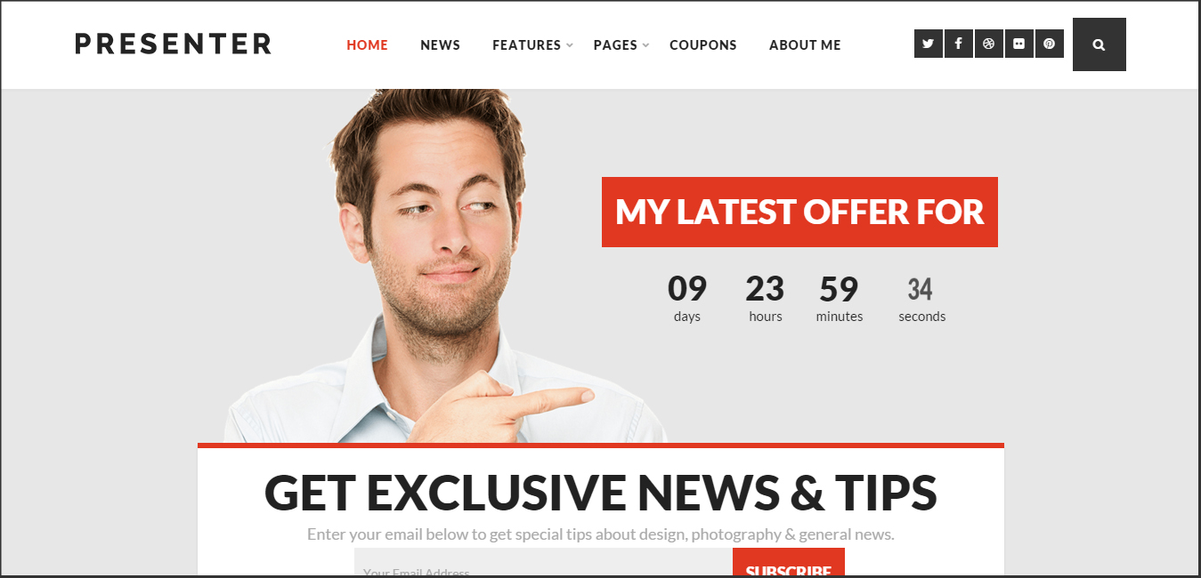 Presenter - Creative Blog WordPress Bold Theme