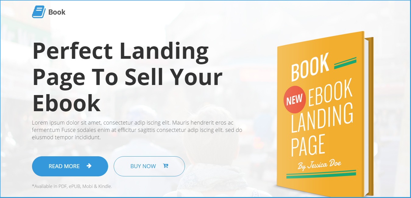 Book - Responsive Ebook Landing Page WordPress Theme