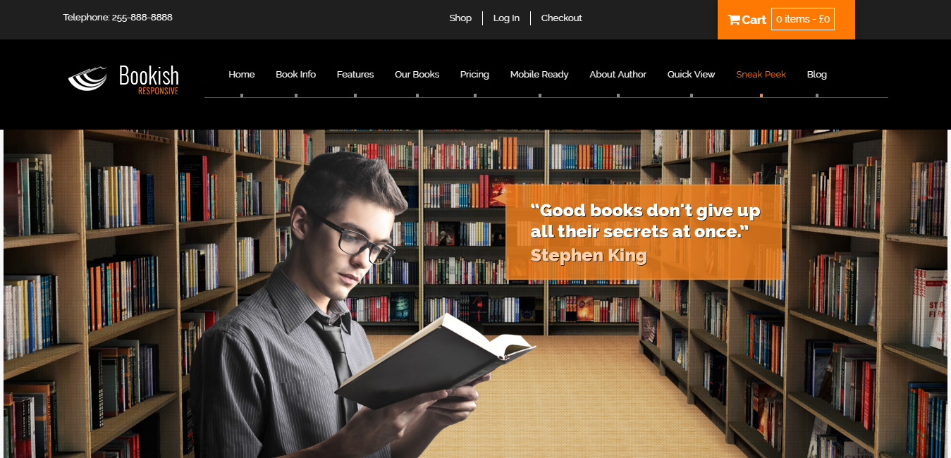 Bookish - WP Theme for Book Authors & Marketers