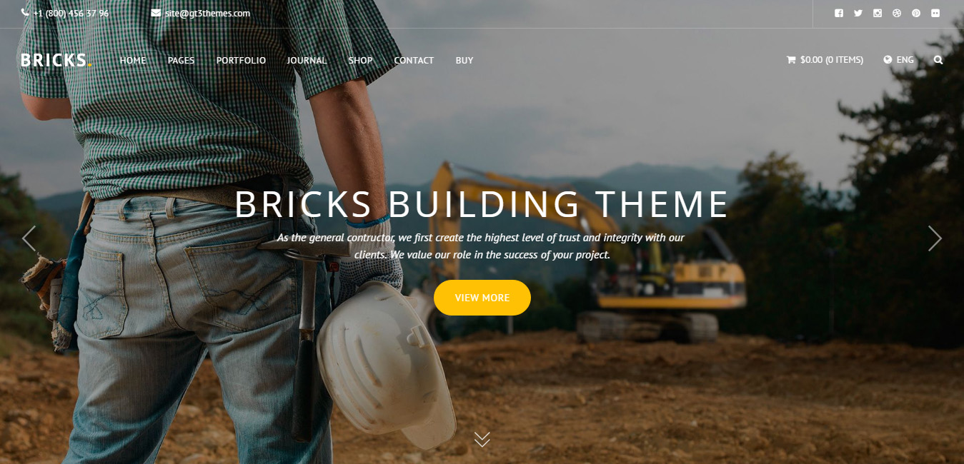 Bricks - Construction & Building WordPress Theme