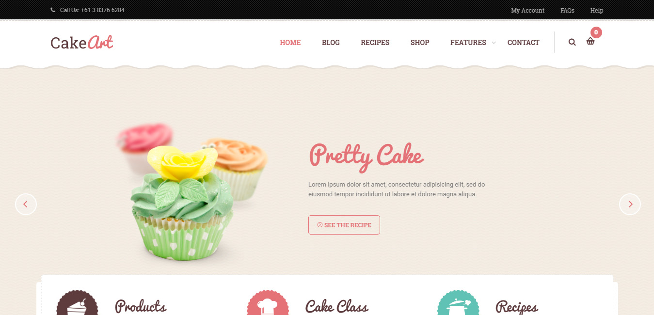 Cake Art - Cake WordPress Theme