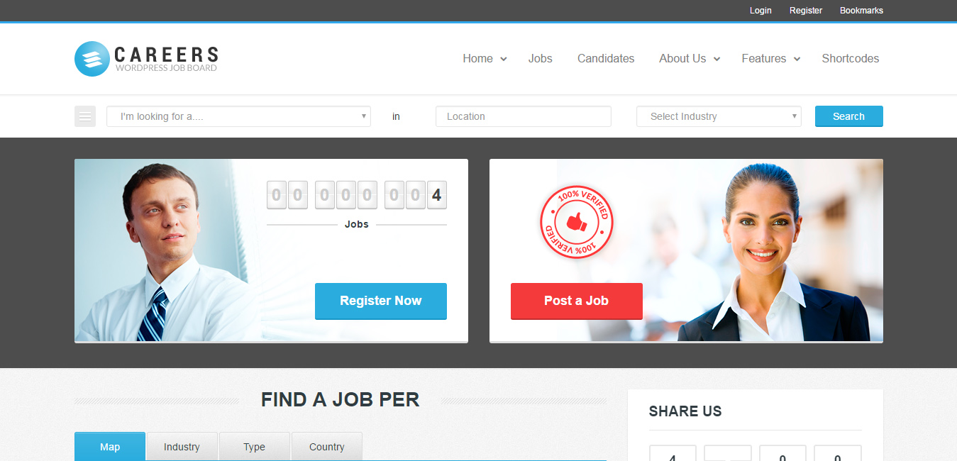 Careers - Job Portal & Candidates WP Theme