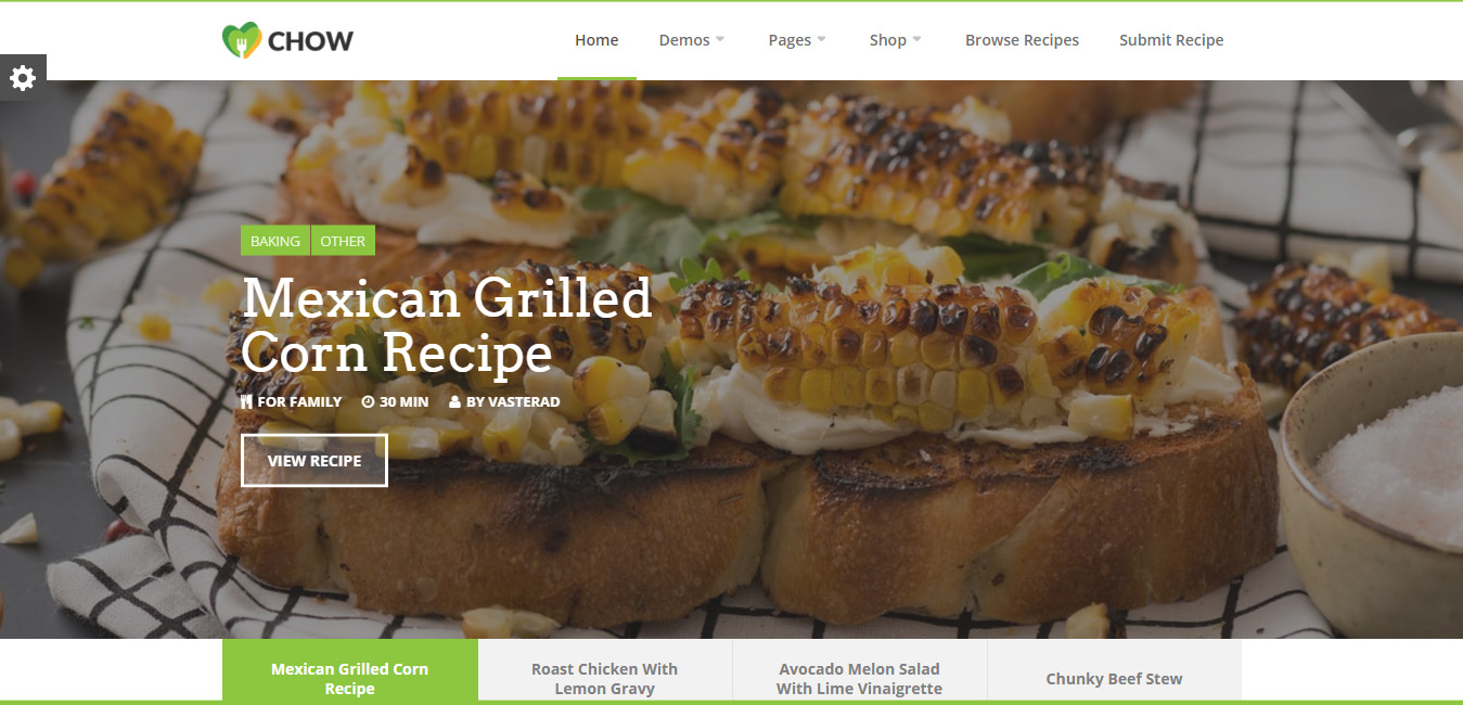 Chow - Recipe & Food WordPress Theme