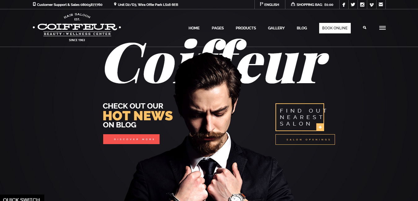 Coiffeur - Hair Salon WordPress Theme