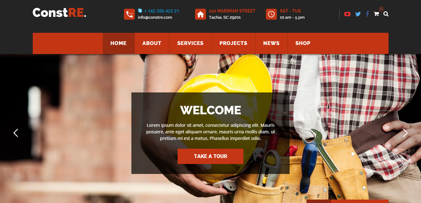 ConstRE - Construction WordPress Theme