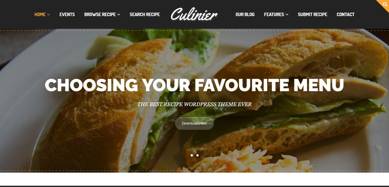 Culinier - Food & Recipe WordPress Theme