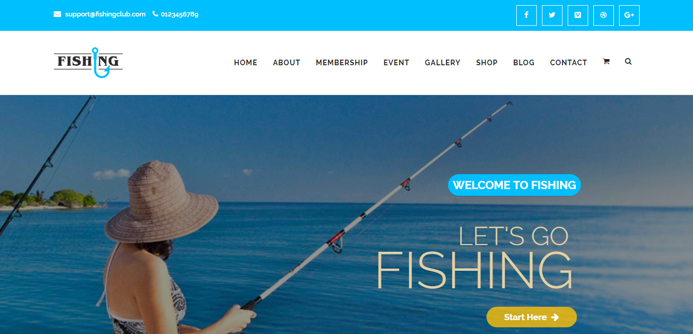 Fishing Club WordPress Theme
