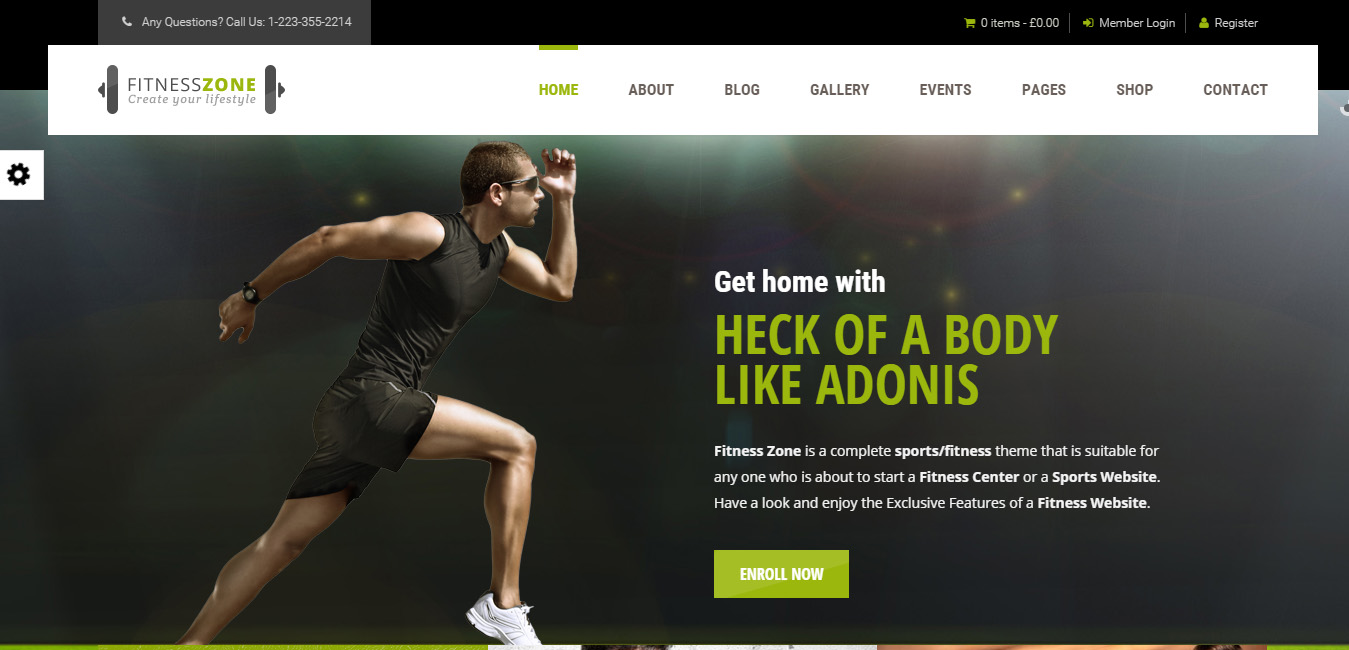 Fitness Zone - Sports, Health, Gym & Fitness Theme