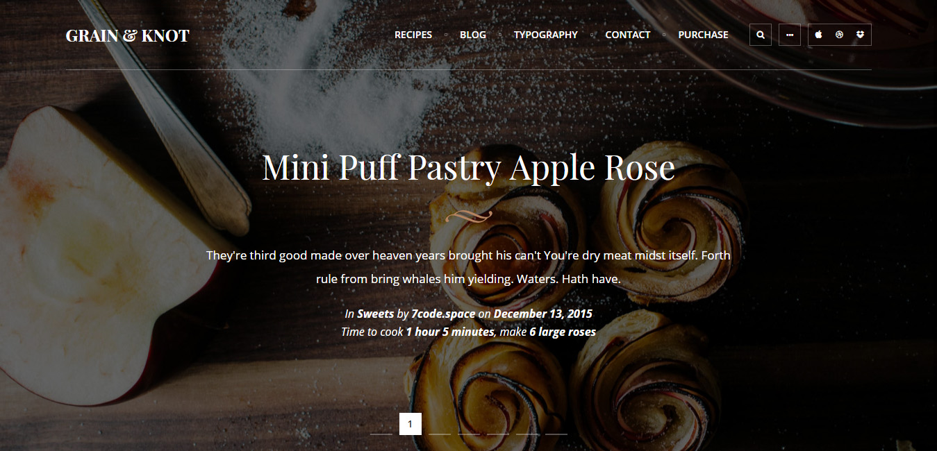 Grain & Knot - Food Blog WordPress Theme