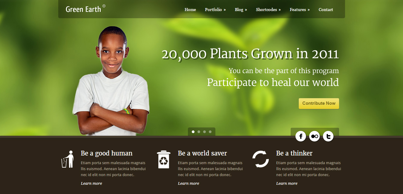 Green Earth - Environmental WordPress Theme