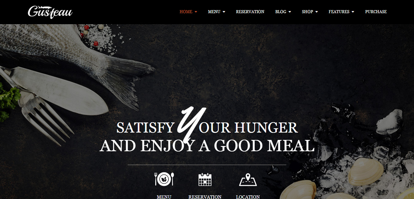 Gusteau - Elegant Food and Restaurant WordPress Theme