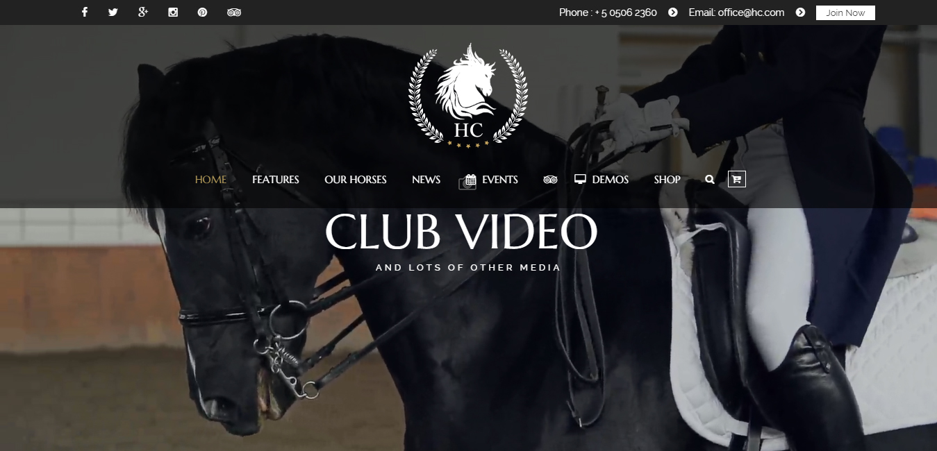 Horse Club - Equestrian WordPress Theme