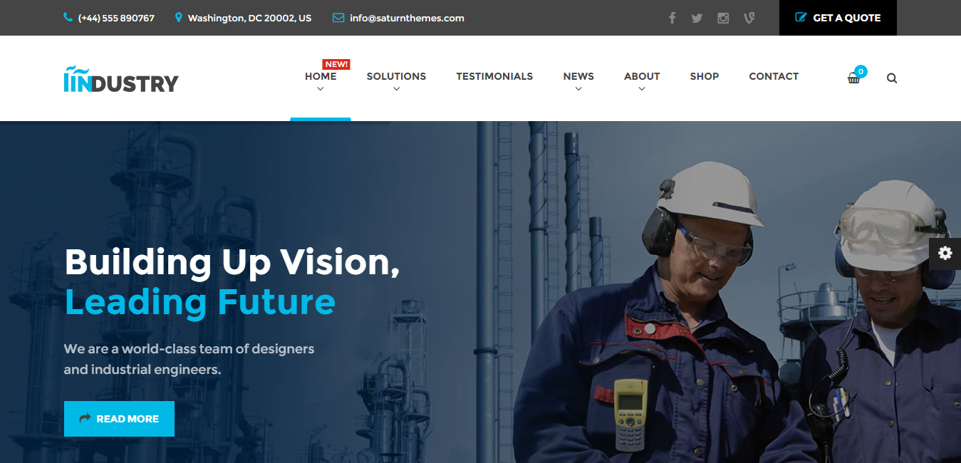 Industry - Business, Construction and Transport WordPress Theme