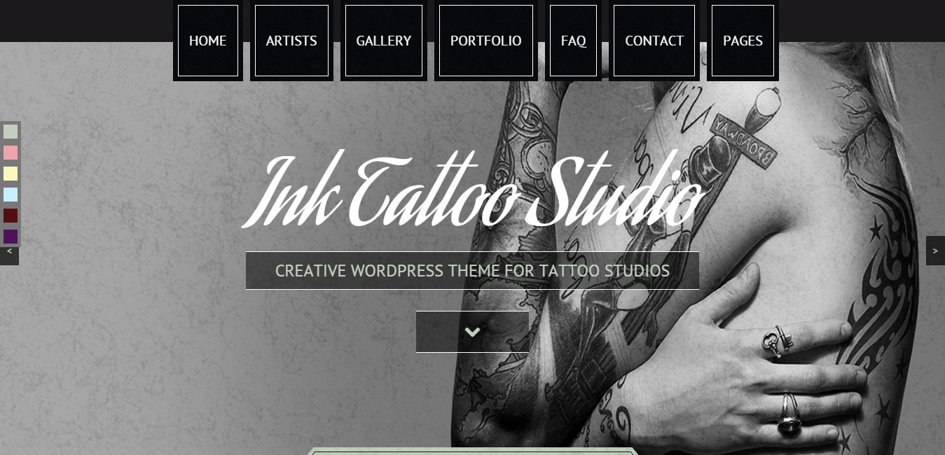 Tattoo Shop WordPress Theme by Golkar on Dribbble