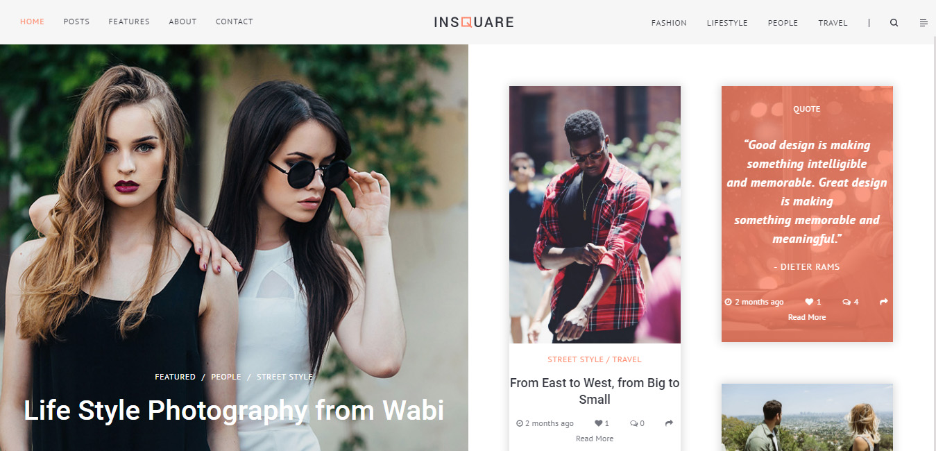 Insquare - Life Style Blog WordPress Theme