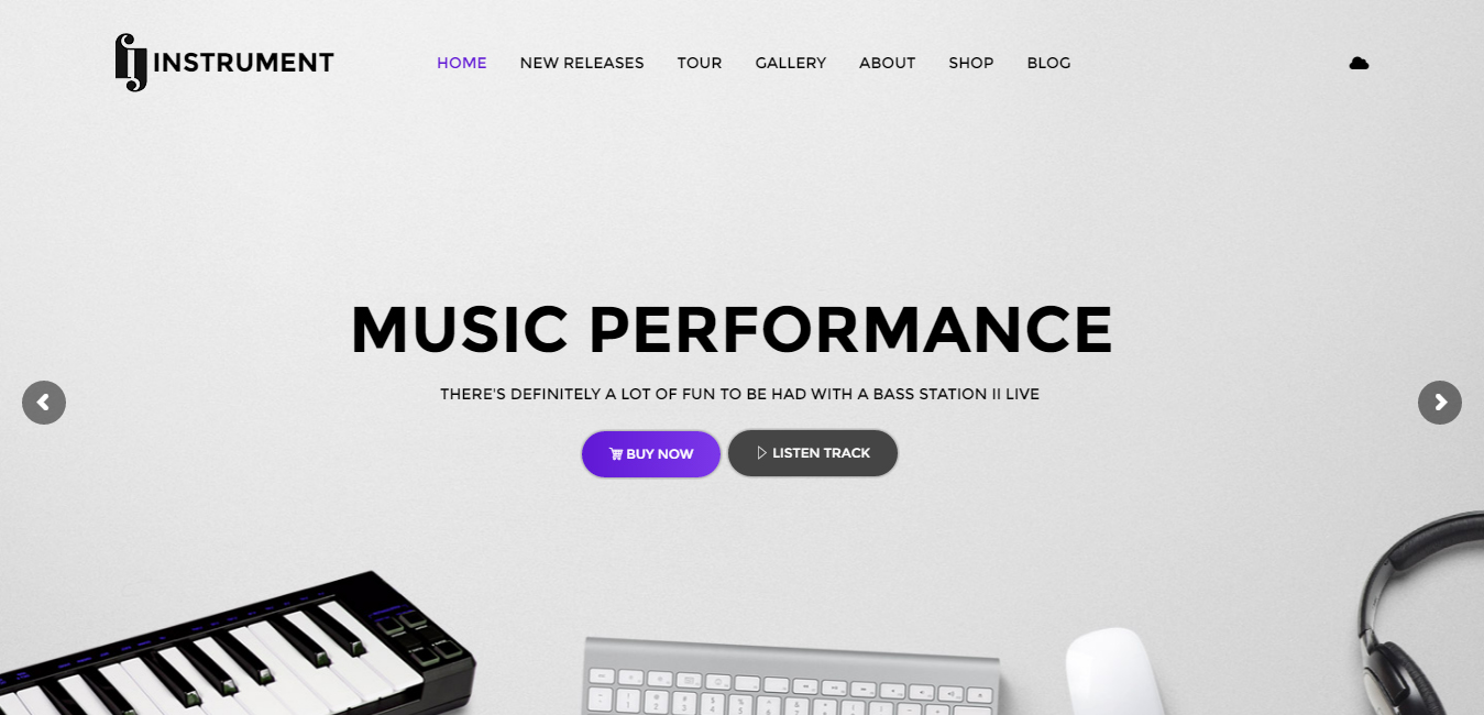 Instrument - Musicians and Bands WordPress Theme