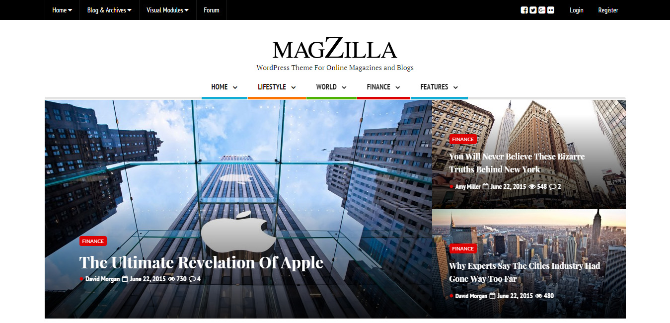 MagZilla - Newspapers, Magazines and Blogs Theme