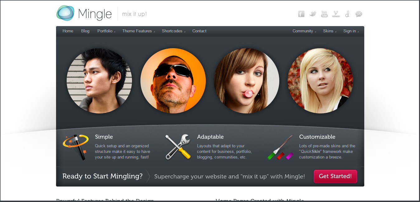 Mingle - media WordPress themes