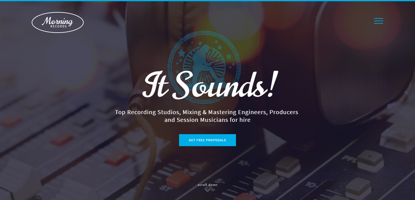 Morning Records - Sound Recording Studio WP Theme
