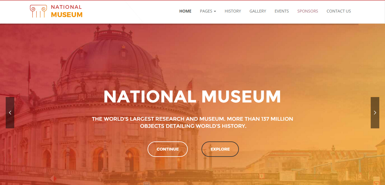 Museum - Responsive WordPress Theme