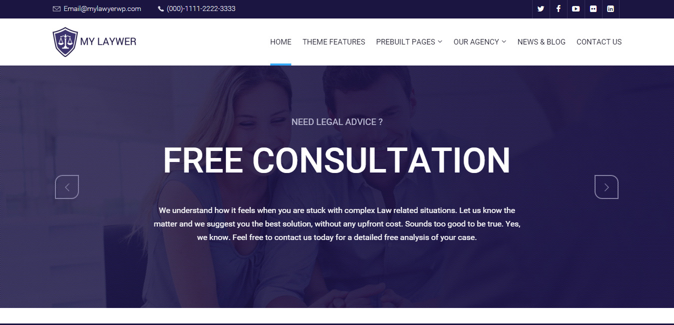 MyLawyer - Lawyer Attorney WordPress Theme