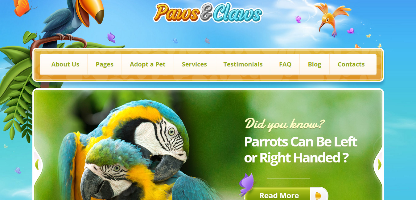 Paws & Claws - Pet WordPress Theme