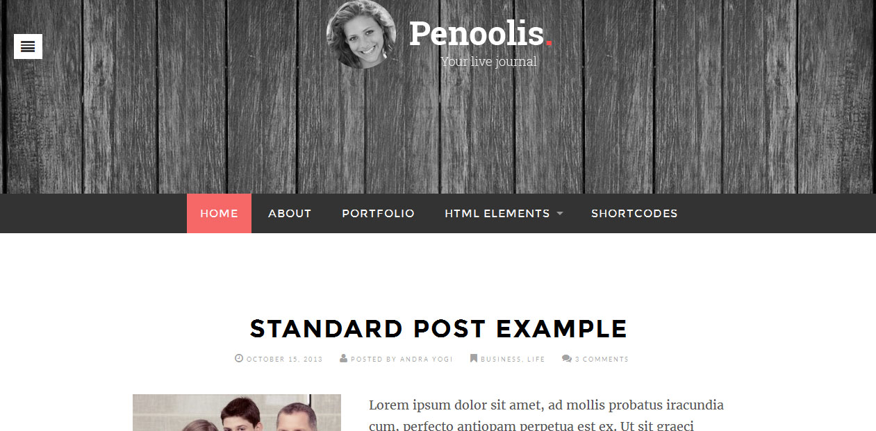 Penoolis WordPress theme