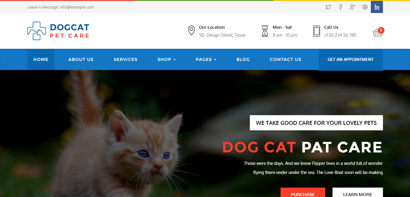 Pet Care - Veterinary WordPress Theme