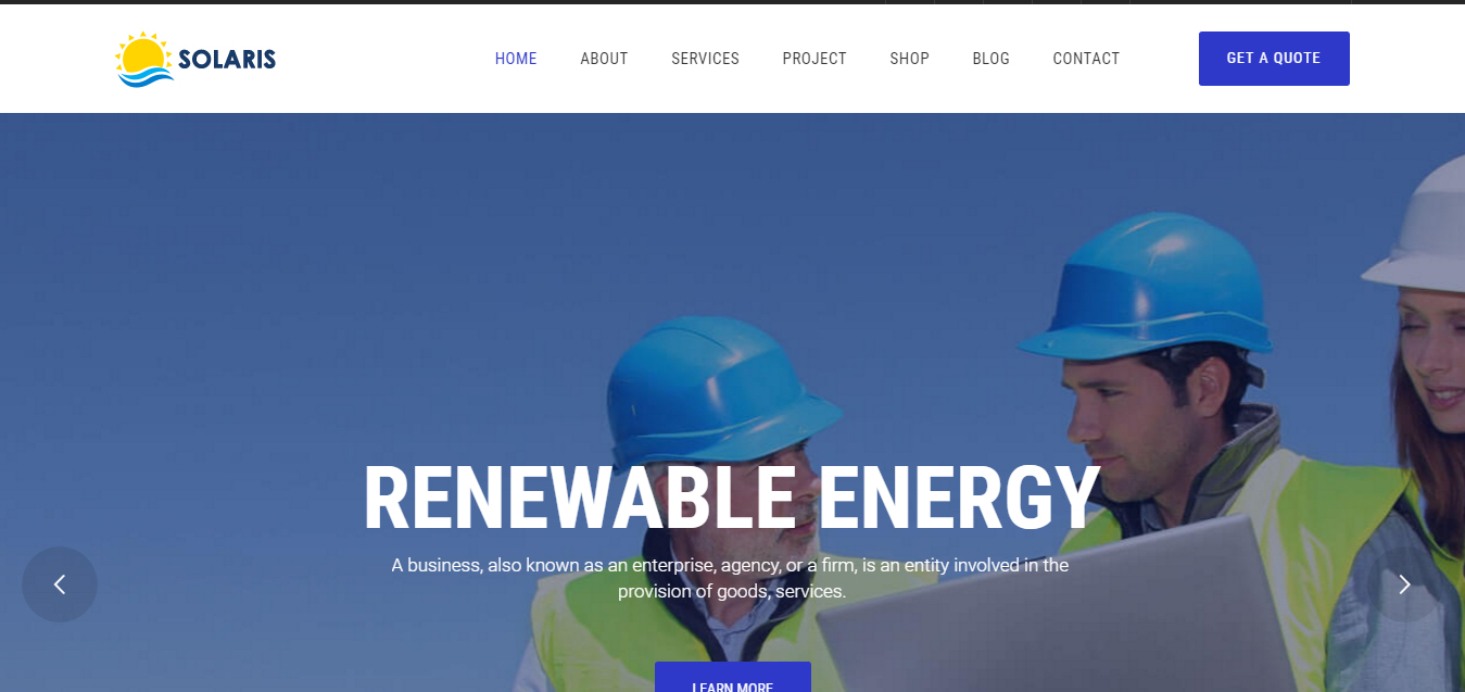 Ri Solaris - Solar Energy WordPress Theme