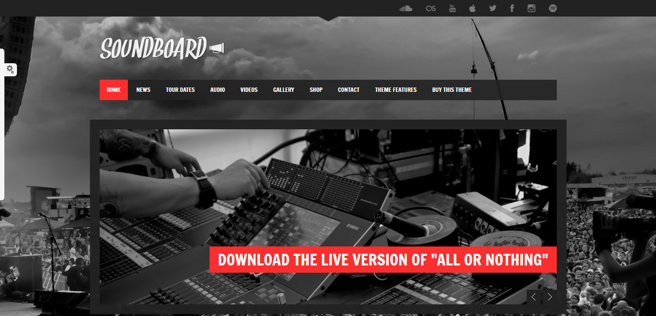 Soundboard - Responsive Music WordPress Theme