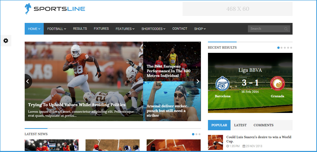 Sportsline - sports wordpress themes