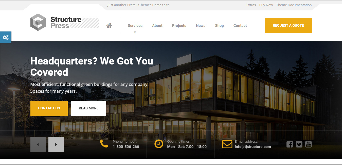 StructurePress - construction company WordPress themes