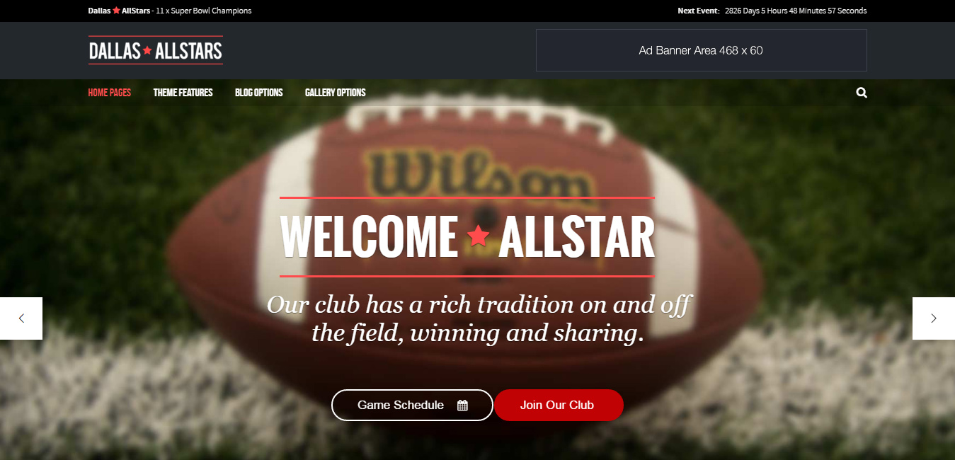 AllStar - WordPress Club Theme