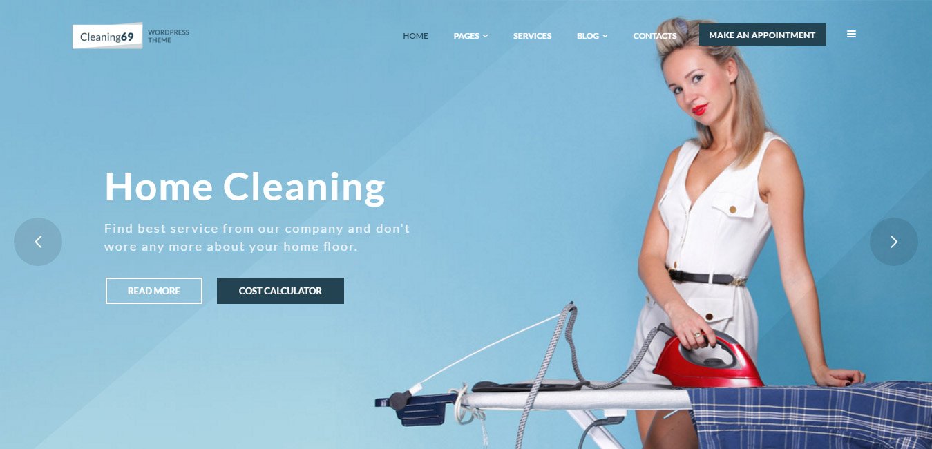 Cleaning69 - House Cleaning Company WordPress Theme