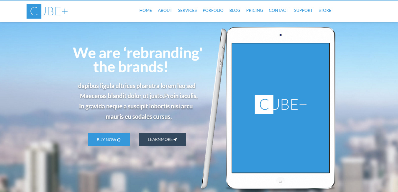 Cube+ - blue WordPress themes