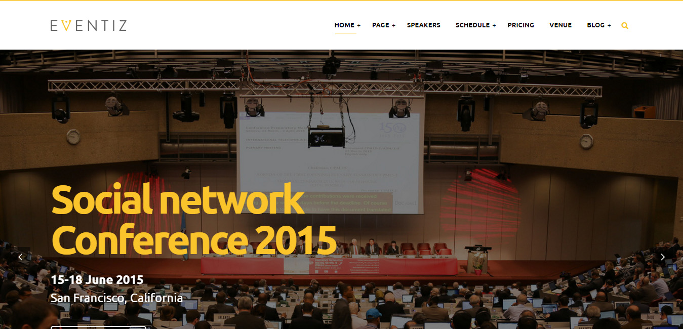 Eventiz - Conference Event Responsive WordPress Theme