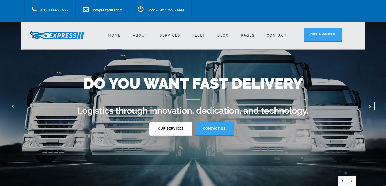 Express - Transports WordPress Theme