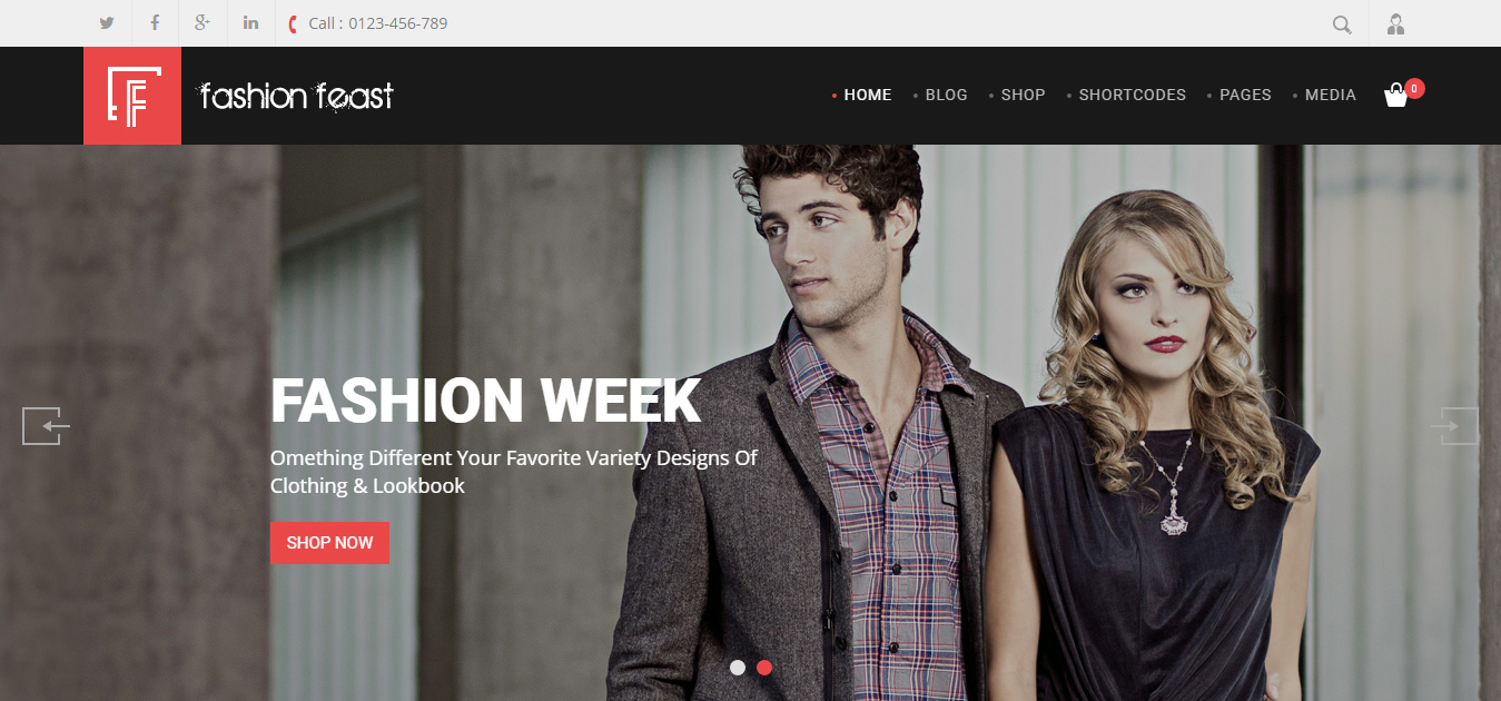 Fashion Feast - Beauty Store WordPress Themes